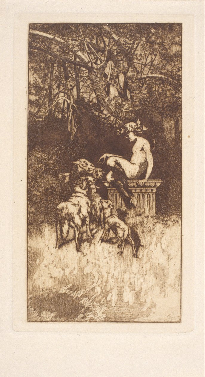 Allegorische Compositie door Alexandre de Riquer