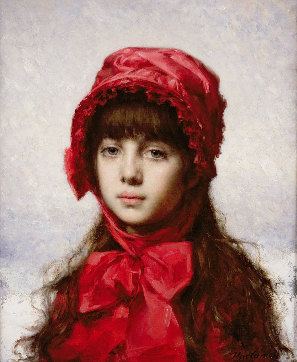 De rode muts door Alexei Alexevich Harlamoff