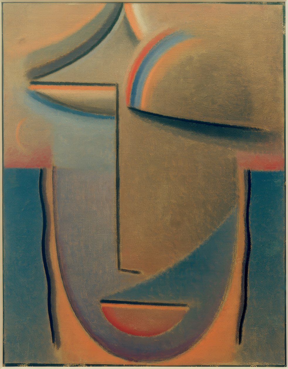Abstract hoofd: Avond door Alexej von Jawlensky