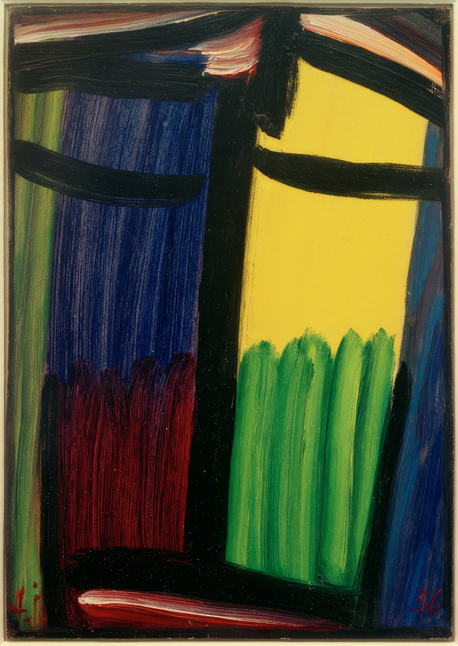 Grote meditatie: Johannes de Doper, 1936 door Alexej von Jawlensky