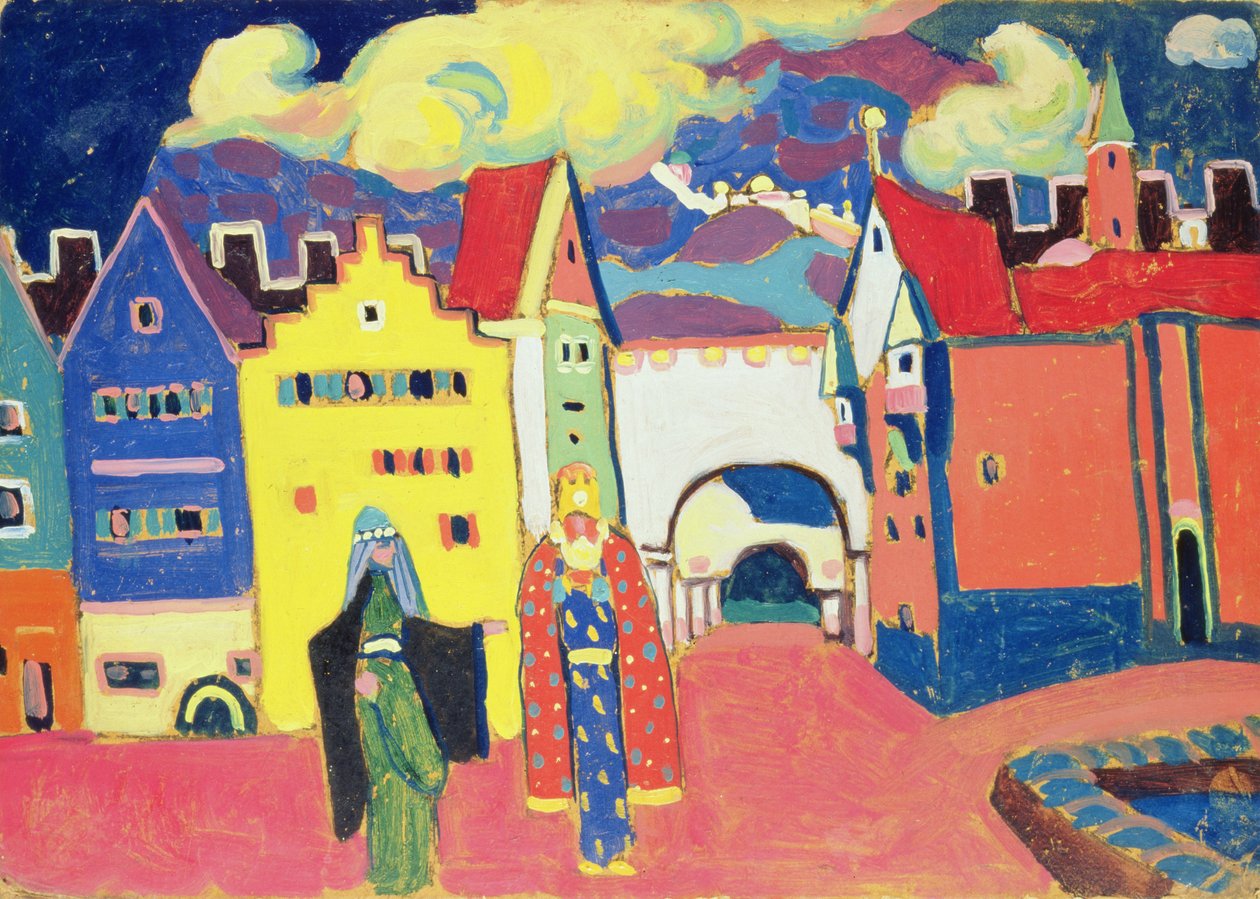 Oosterse stad door Alexej von Jawlensky