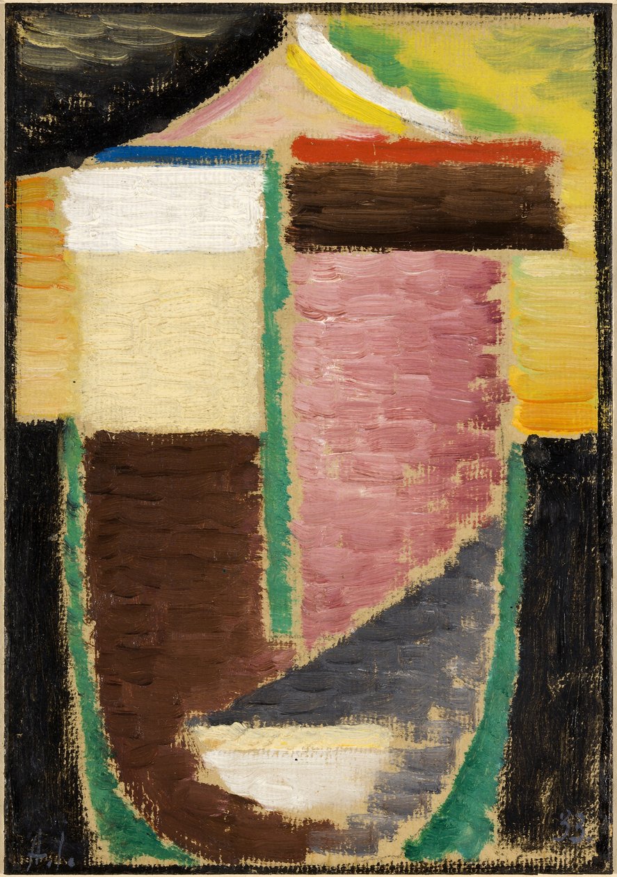 Abstract hoofd, 1933 door Alexej von Jawlensky