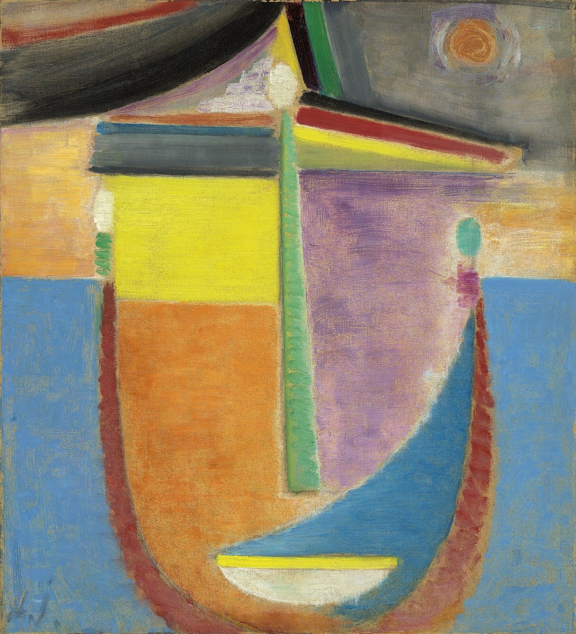 Abstract hoofd: compositie, 1924 door Alexej von Jawlensky