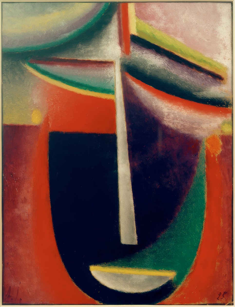 Abstract hoofd: Mysterie door Alexej von Jawlensky