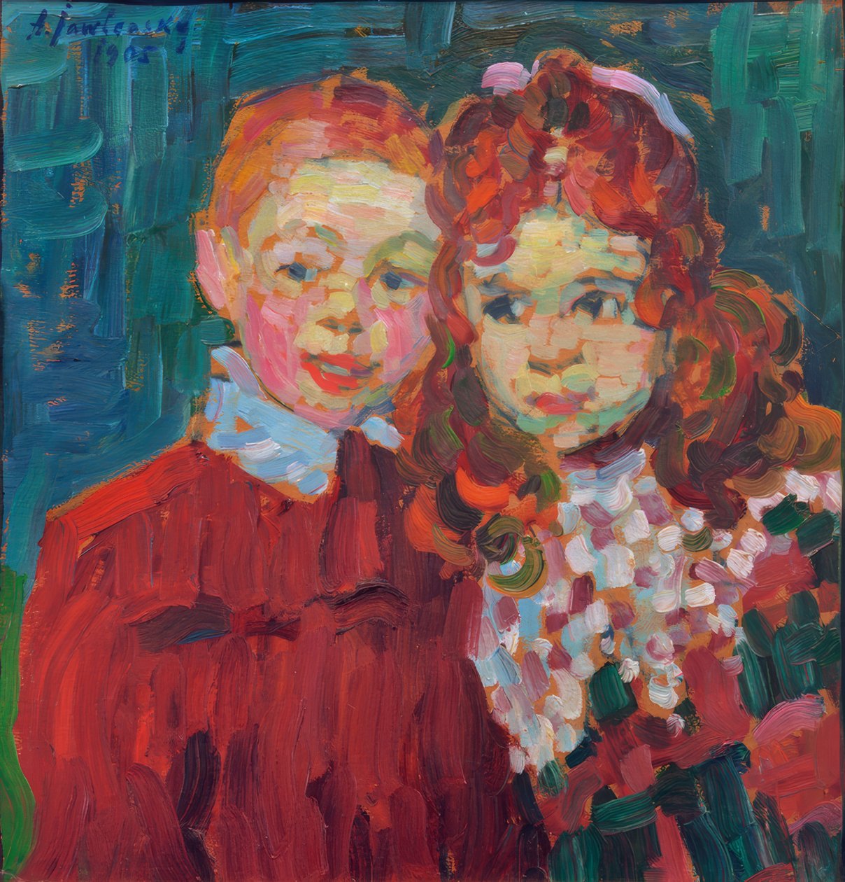 André en Katja door Alexej von Jawlensky