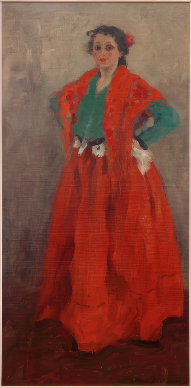 Helene in Spaanse kostuum door Alexej von Jawlensky