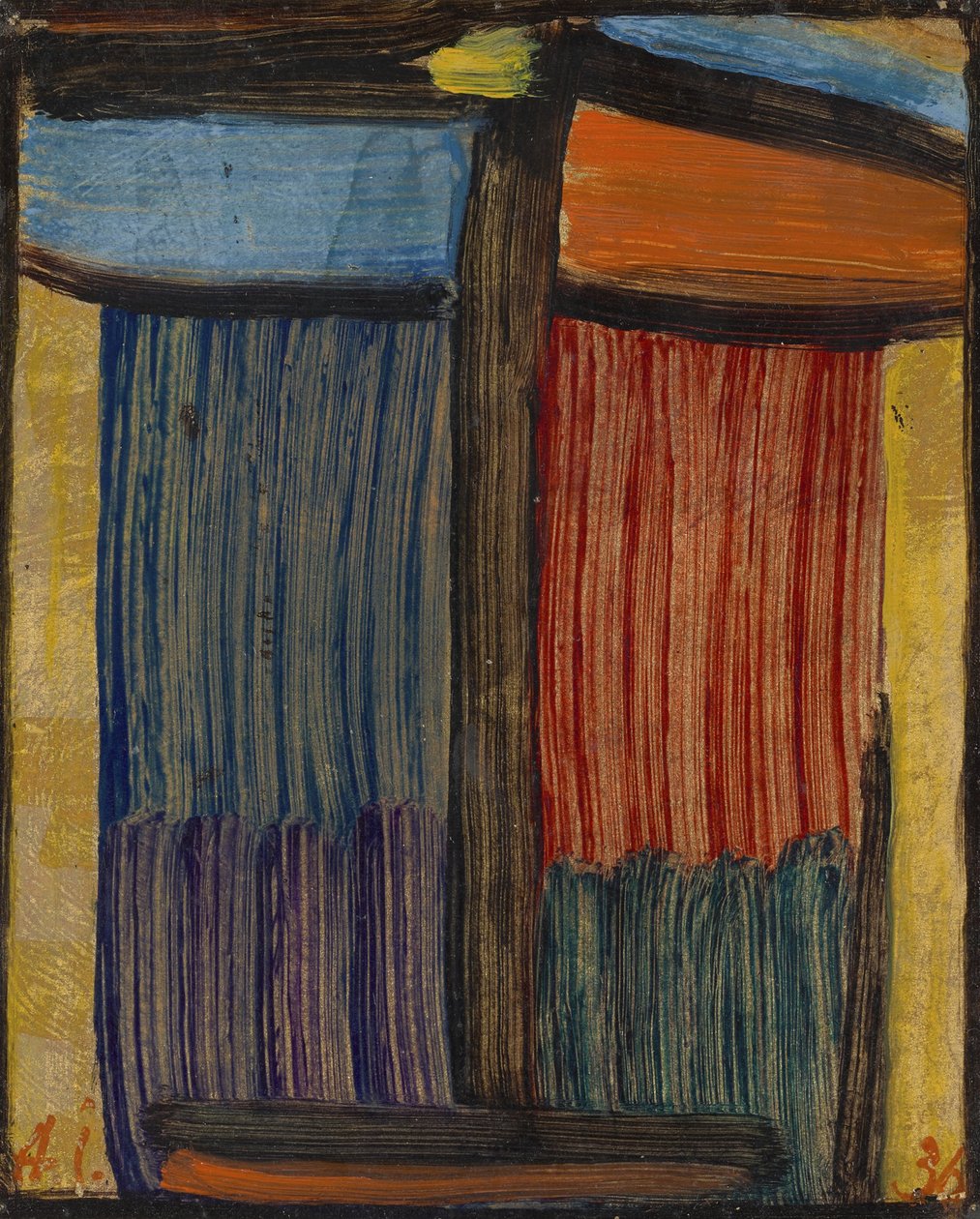 Meditatie op gouden achtergrond door Alexej von Jawlensky