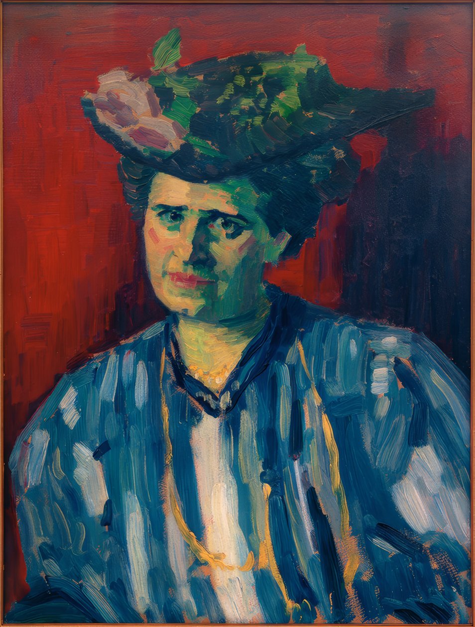 Portret Hedwig Kubin door Alexej von Jawlensky
