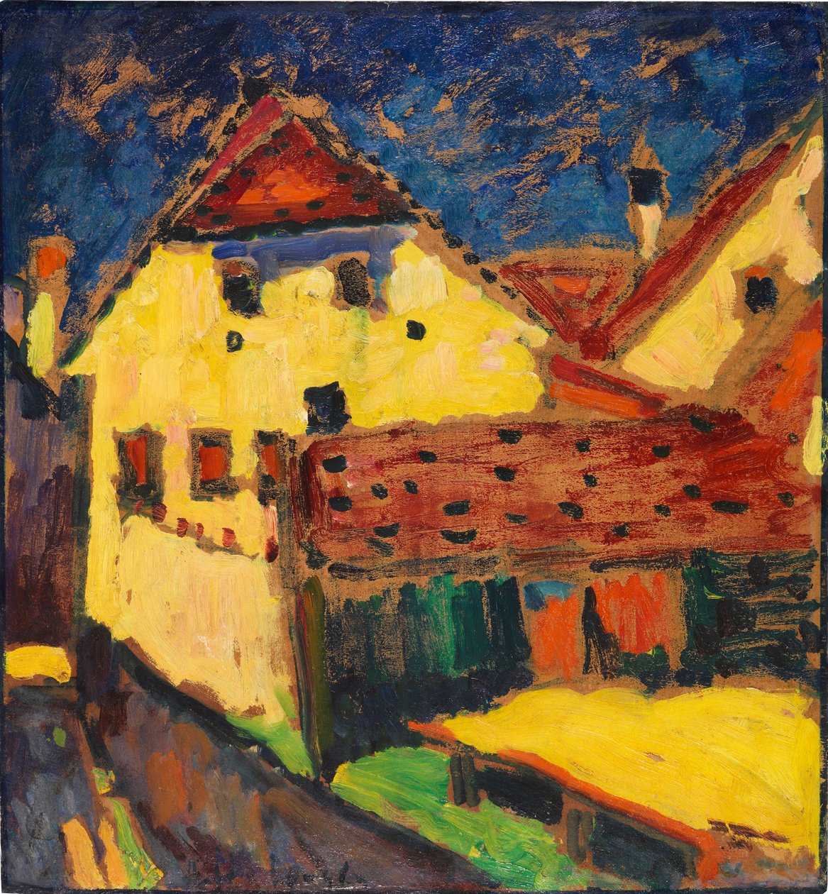Gele huizen, 1909 door Alexej von Jawlensky