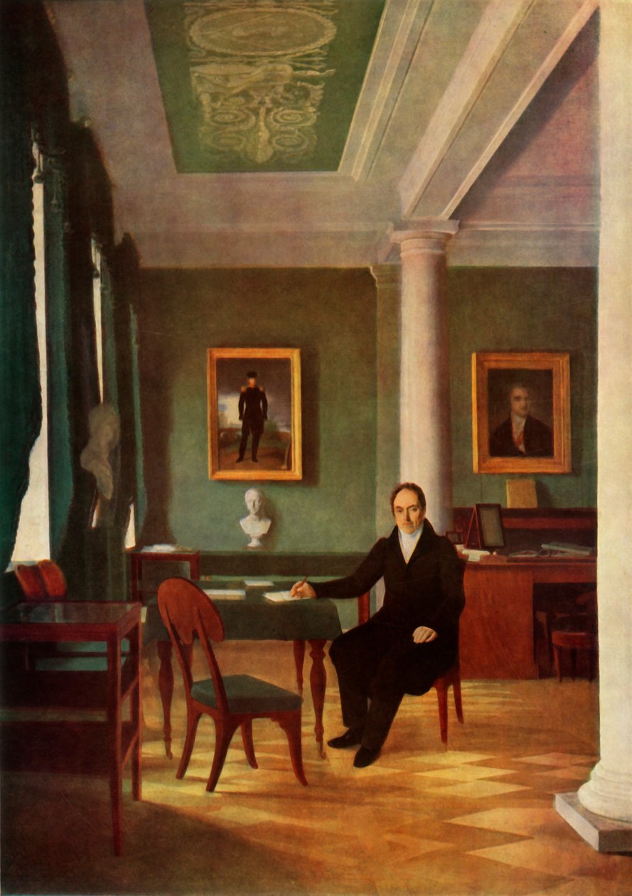 Studie van Prins Kochubey, 1831-1834, 1965 door Alexey Venetsianov