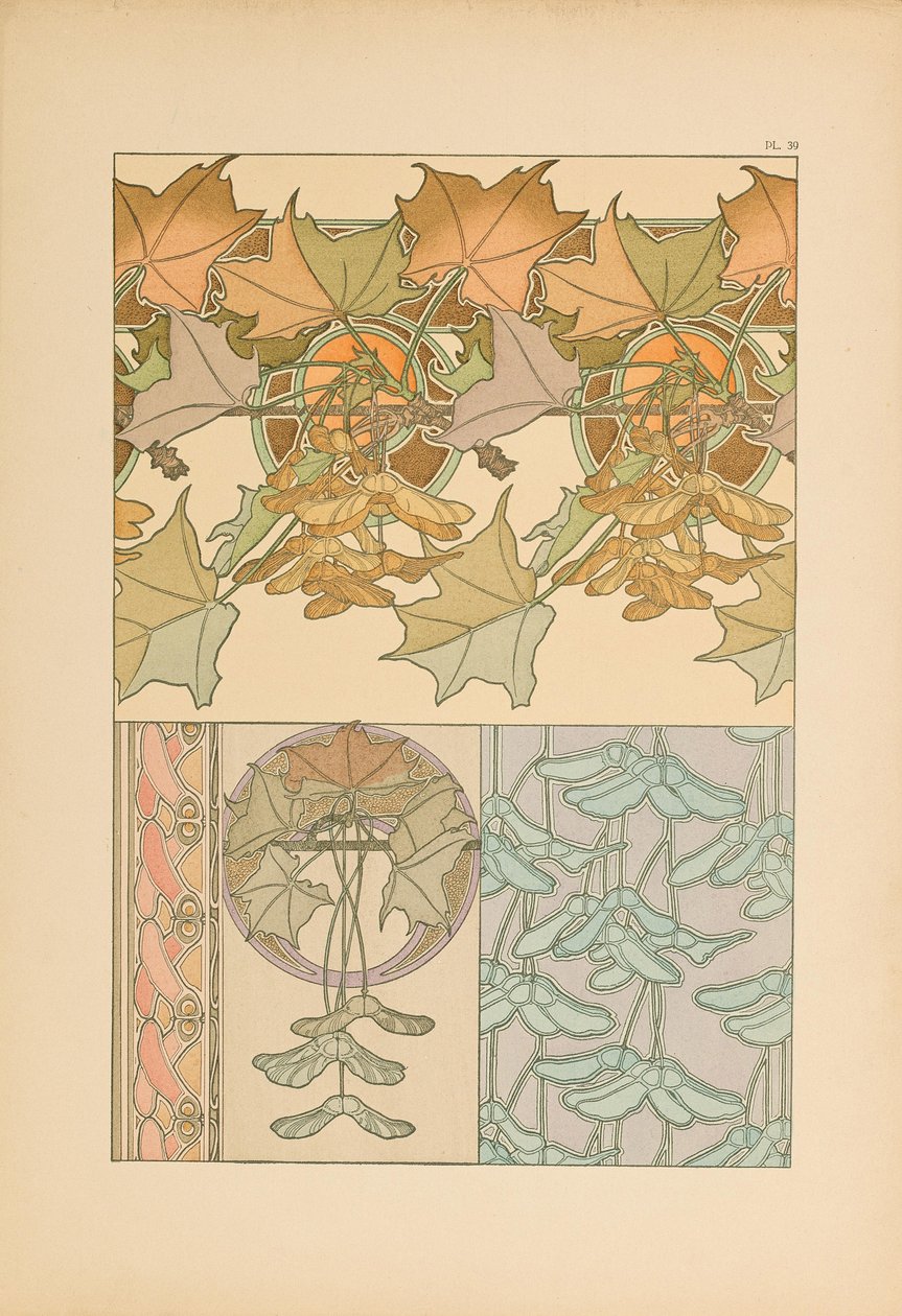 Decoratieve documenten door Alfons Marie Mucha