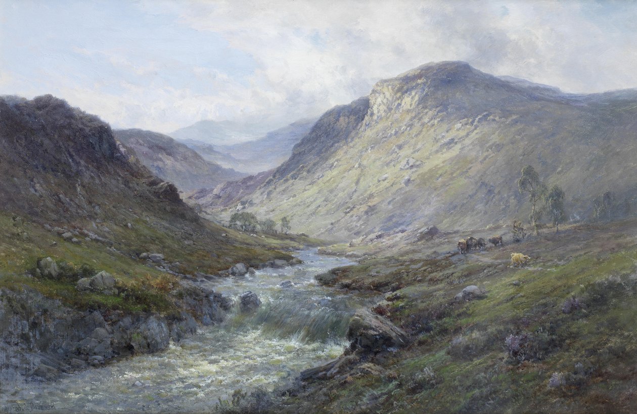 Perthshire rivier of nabij Callender door Alfred de Breanski