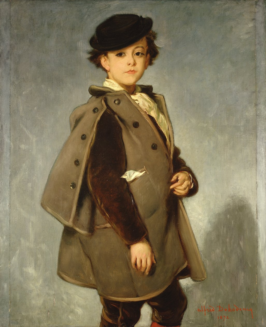 Edmond Dehodencq (1860-87) met een Inverness cape, 1872 door Alfred Dehodencq