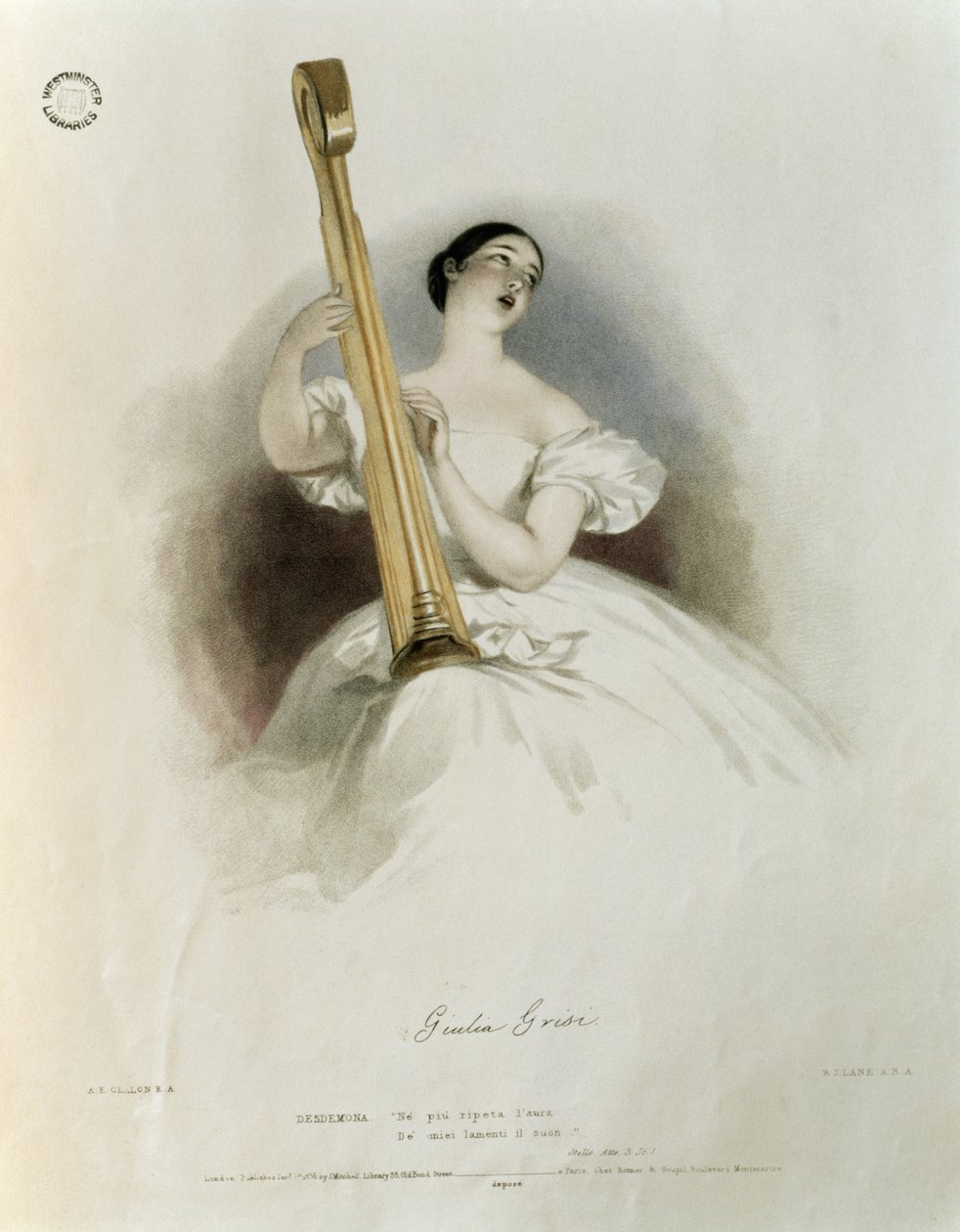 Giulia Grisi (1811-69) als Desdemona in 