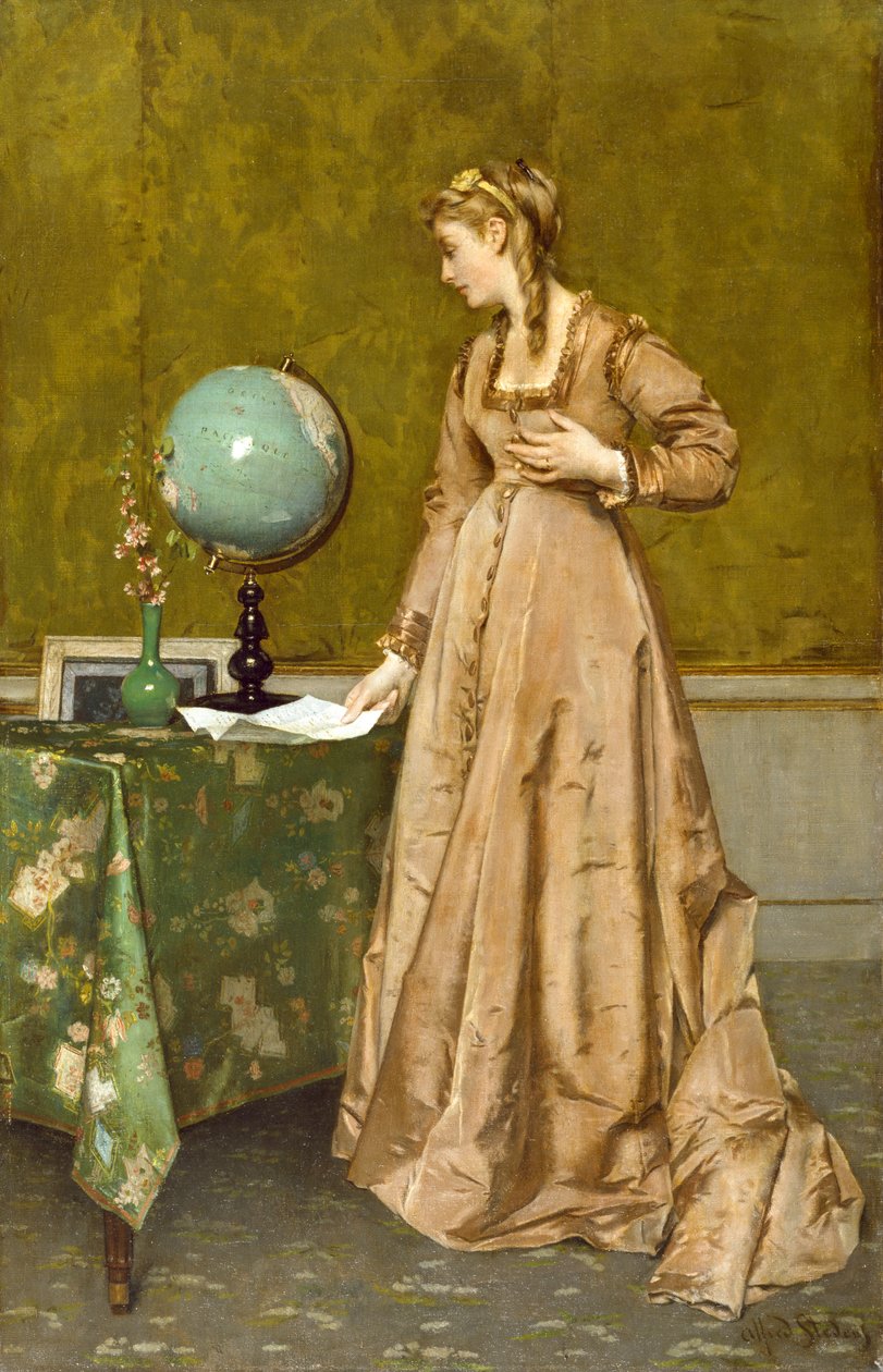 Nieuws van Veraf, 1860 door Alfred Emile Stevens