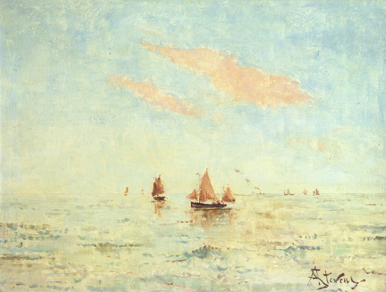 De Zee bij Treport, c.1880 door Alfred Emile Stevens