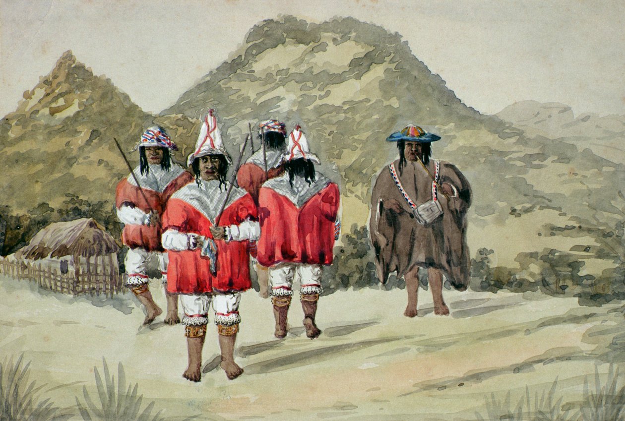 Dansende Indianen door Alfred Gustin