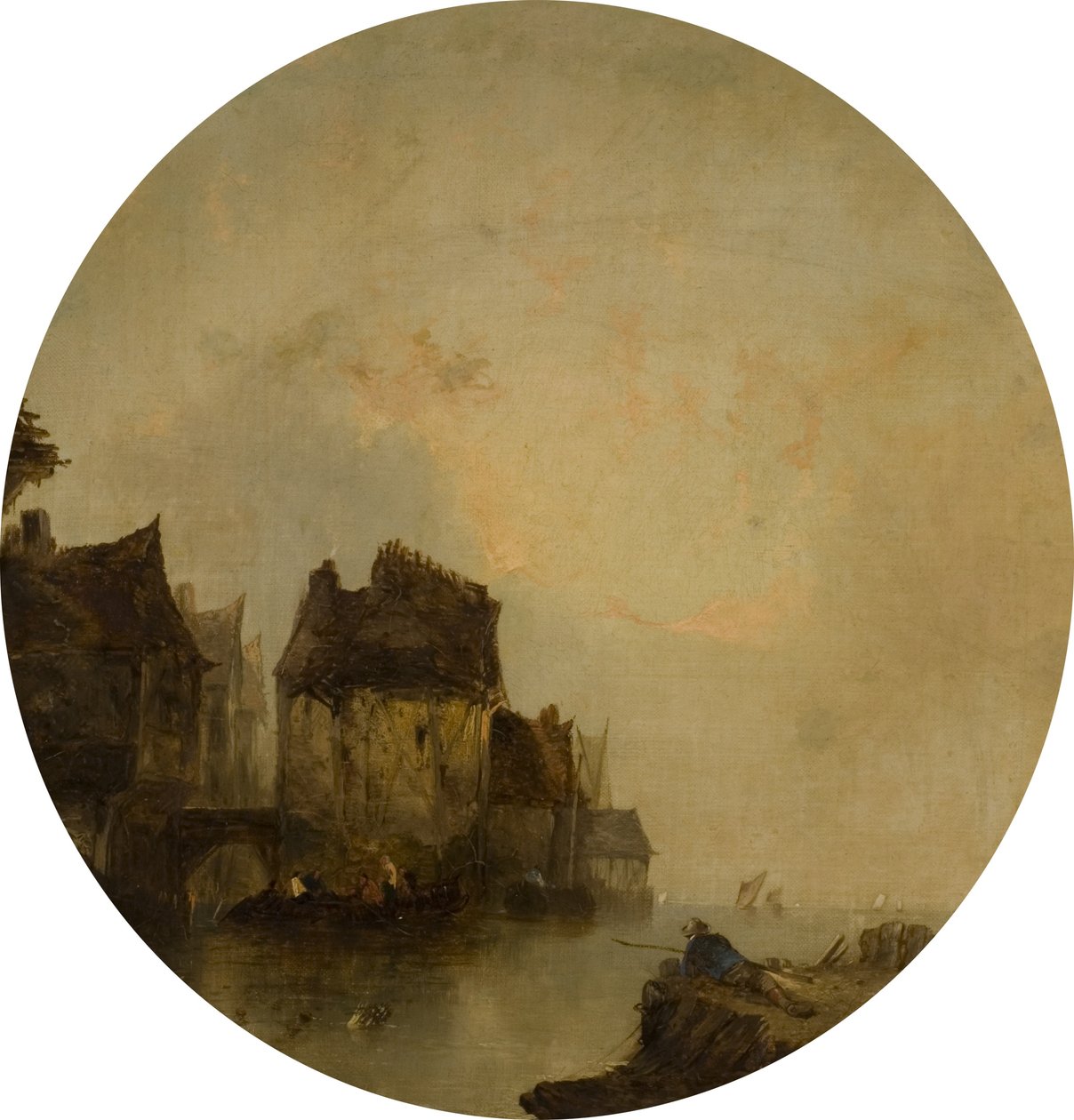 Rivierscène door Alfred Montague