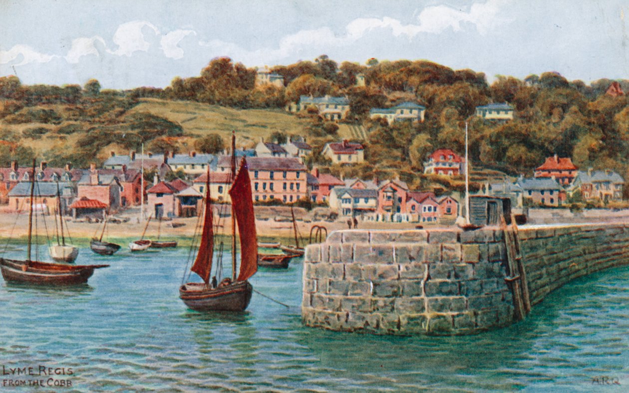 Lyme Regis, vanaf de Cobb door Alfred Robert Quinton