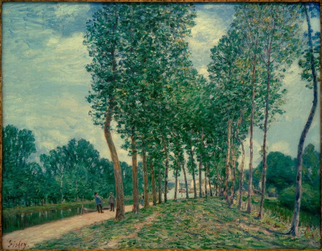 Oevers van de Loing bij Moret door Alfred Sisley