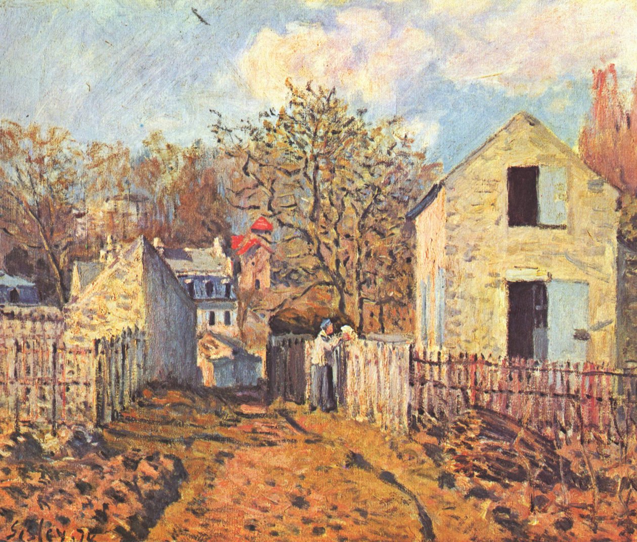 Dorp van Voisins door Alfred Sisley