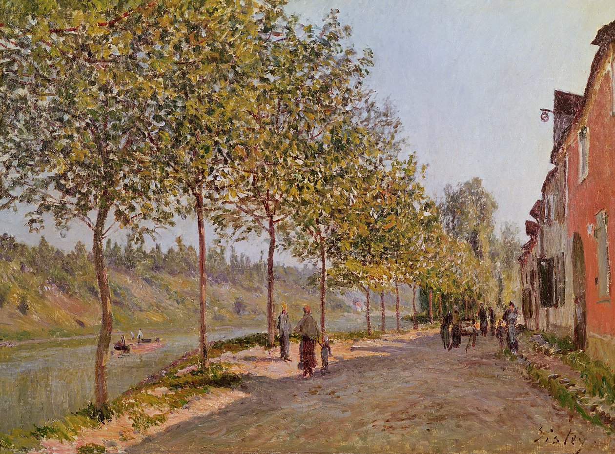 Juni Ochtend in Saint-Mammes, 1884 door Alfred Sisley
