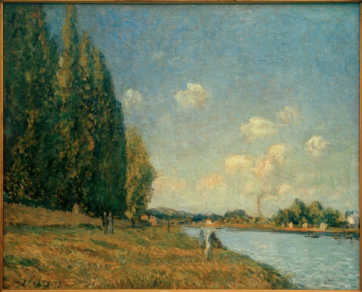 De Seine bij Billancourt door Alfred Sisley