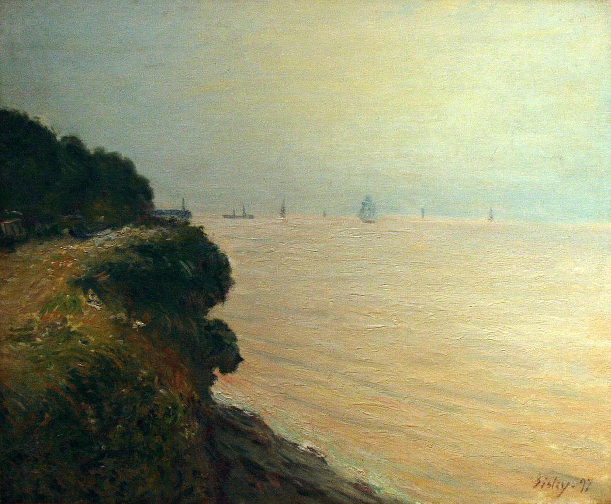 Langlandbaai door Alfred Sisley
