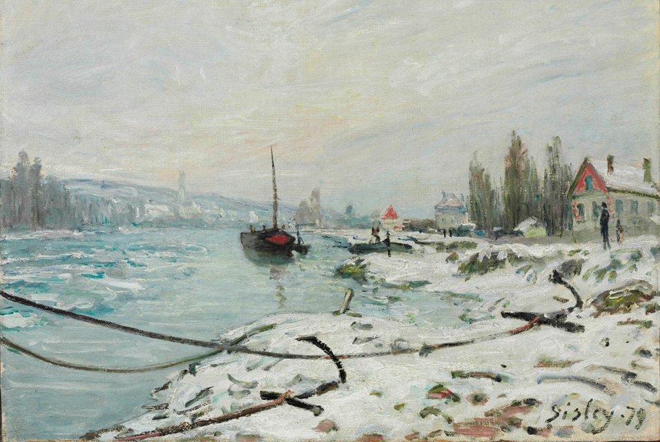 Aanmeerlijnen door Alfred Sisley