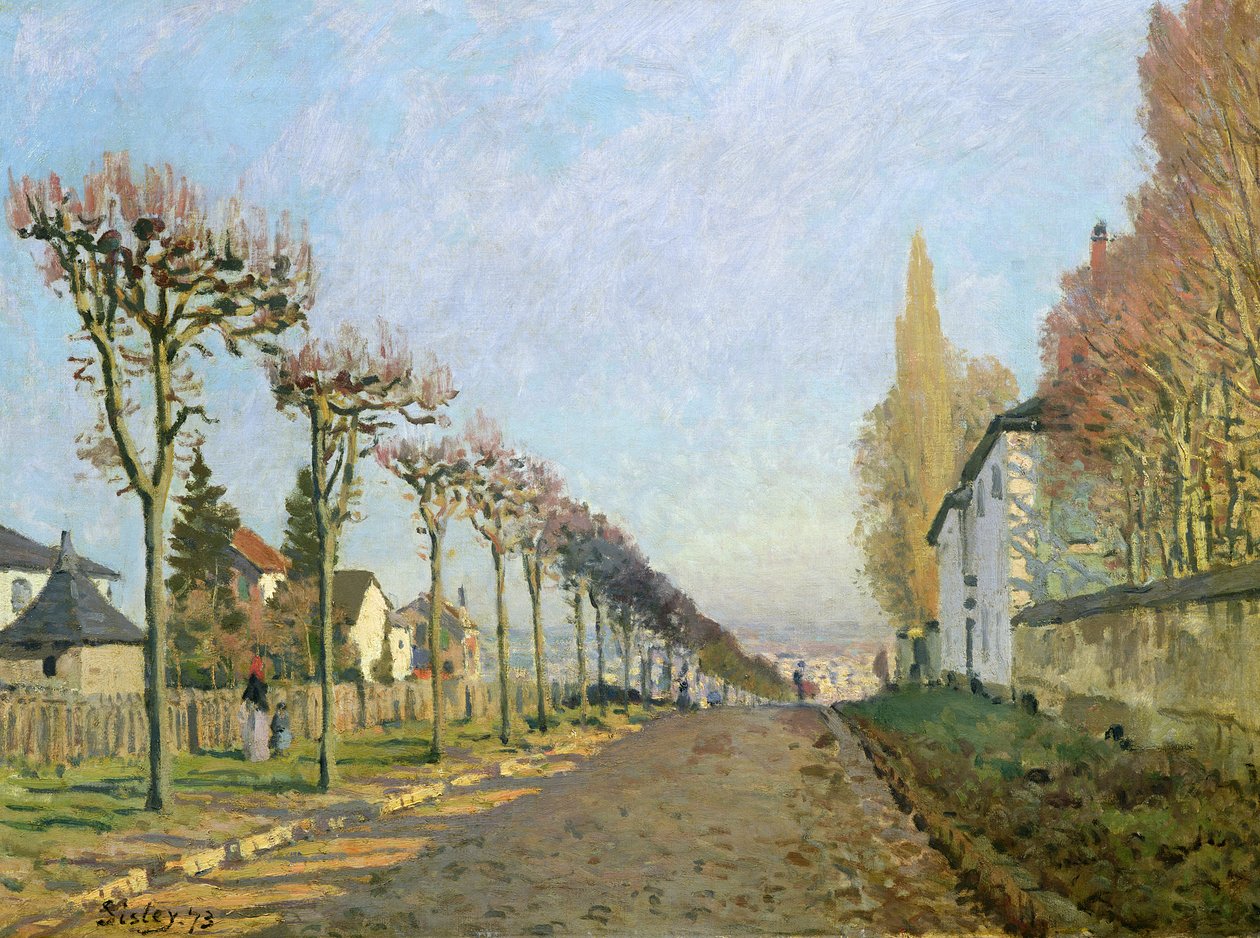 Rue de la Machine, Louveciennes door Alfred Sisley
