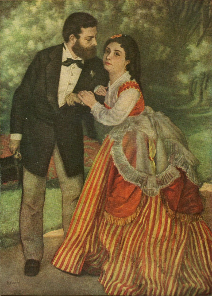 Sisley en mevrouw door Renoir door Alfred Sisley