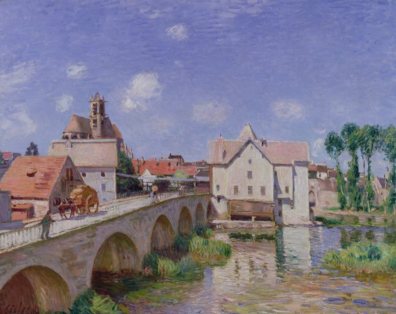 De brug bij Moret, 1893 door Alfred Sisley