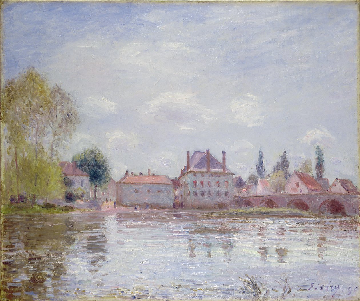 De brug bij Moret-sur-Loing door Alfred Sisley