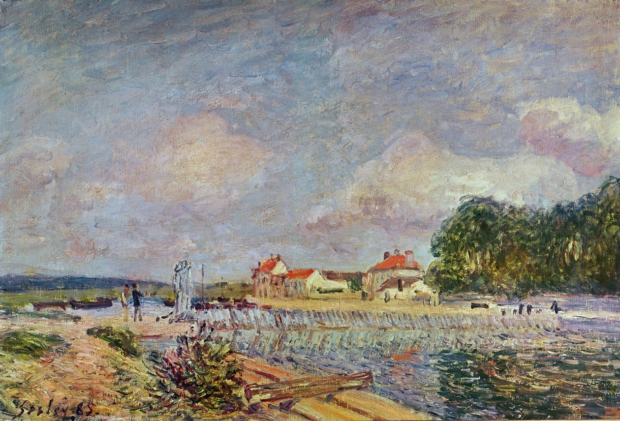 De Dam, 1885 door Alfred Sisley