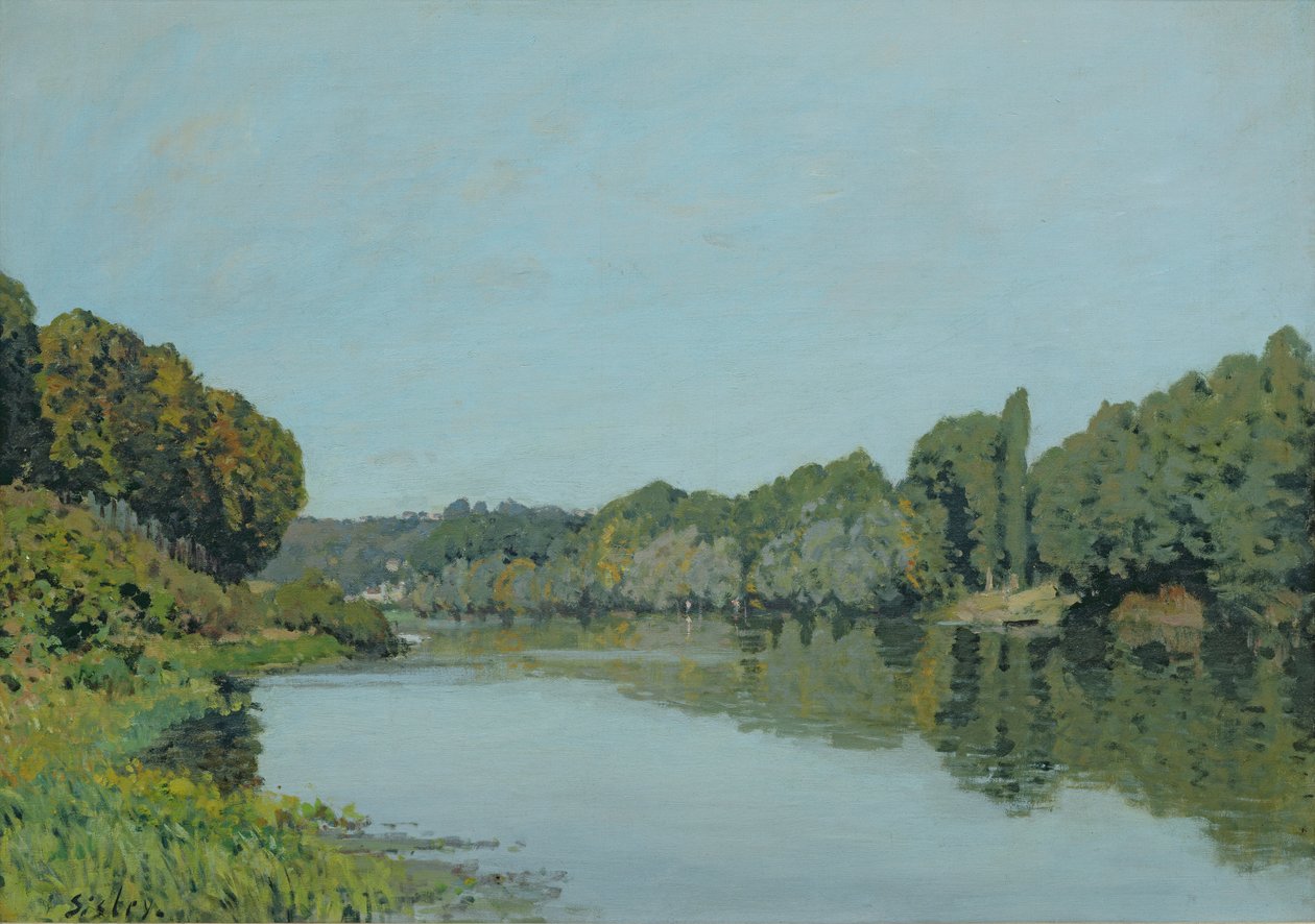 De Seine bij Bougival, 1873 door Alfred Sisley