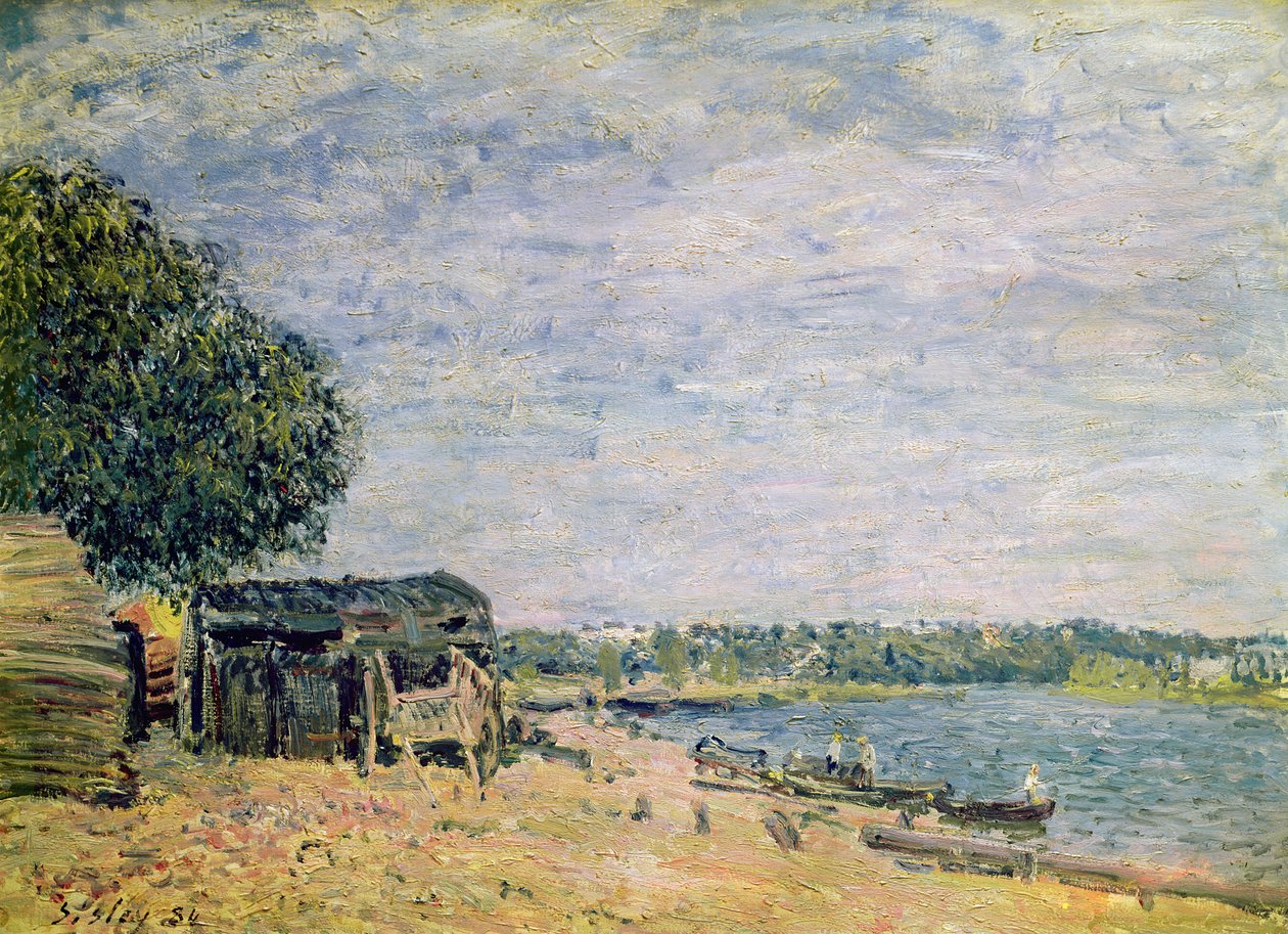 Het landschap van Saint-Mammes, 1884 door Alfred Sisley