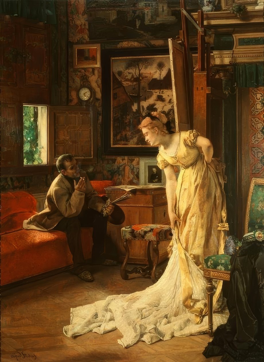 Het Atelier door Alfred Emile Stevens