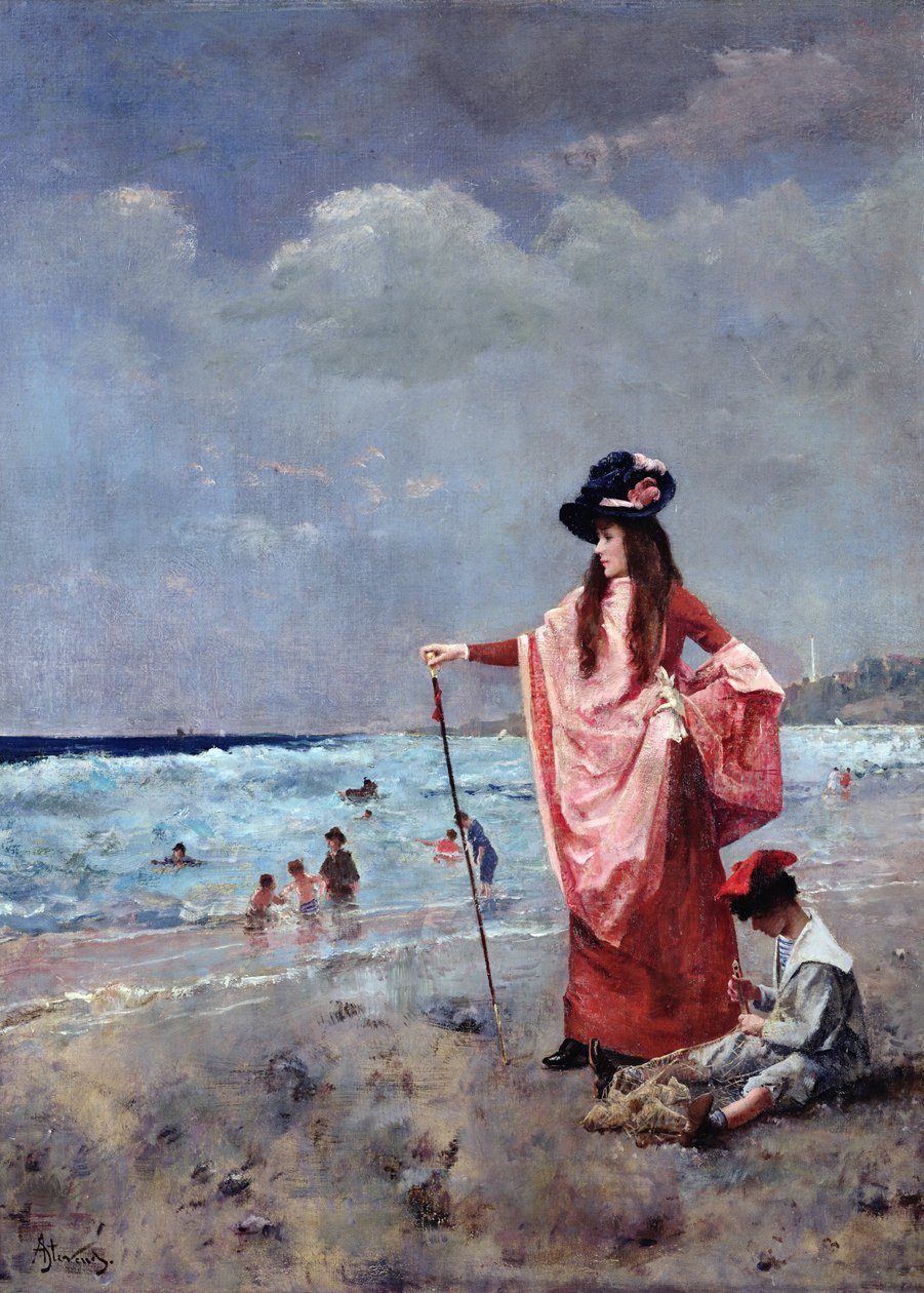 Op het Strand door Alfred Emile Stevens