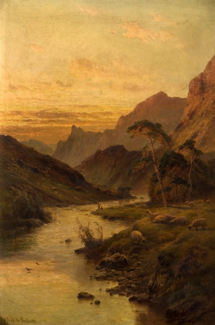 Rivier Foyers bij Abertarff door Alfred de Breanski