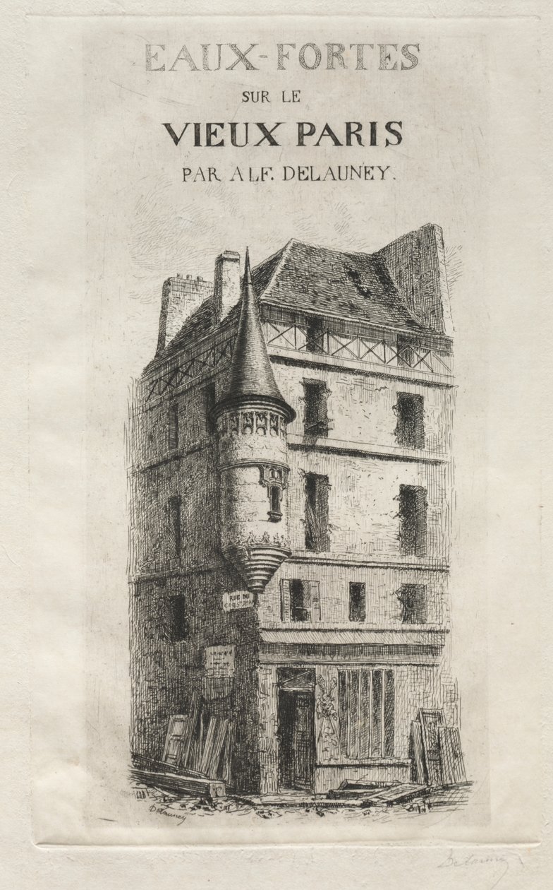 Toren, Rue de Coq Saint-Jean door Alfred Alexandre Delauney