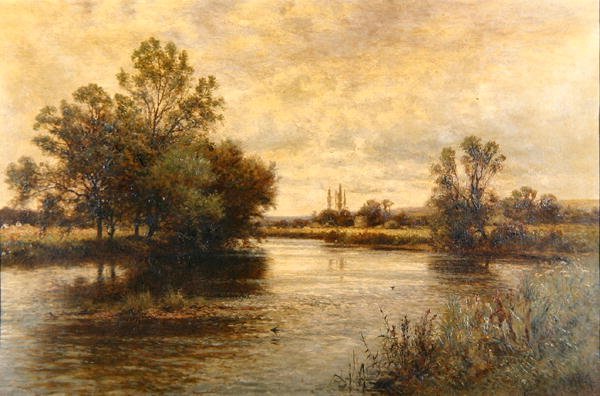 Penton Hook aan de Theems door Alfred Augustus Glendening