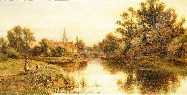 De Theems bij Marlow door Alfred Augustus Glendening