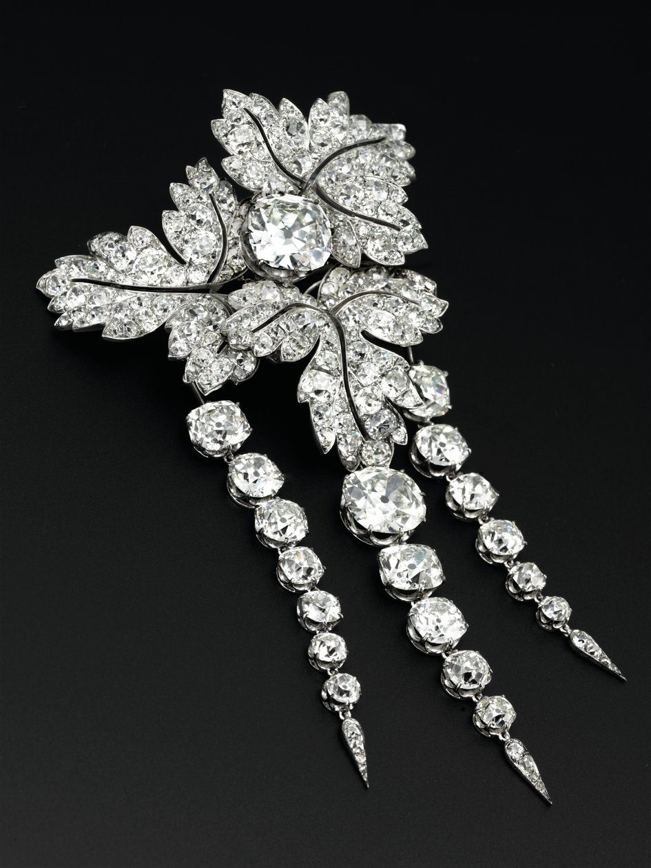 "Feuilles de Groseillier" broche, c.1855 door Alfred Bapst
