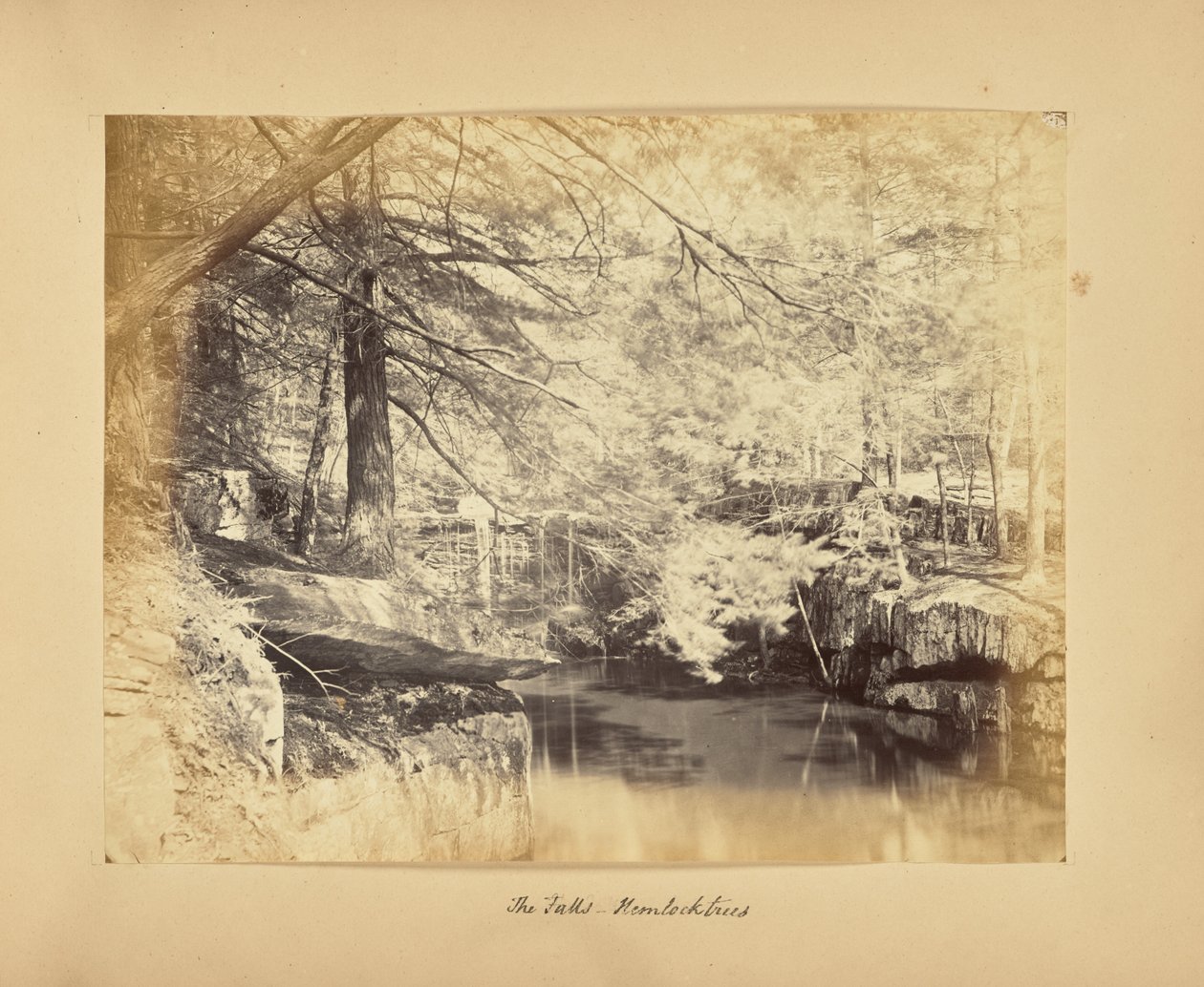 De watervallen - Hemlockbomen door Alfred Booth