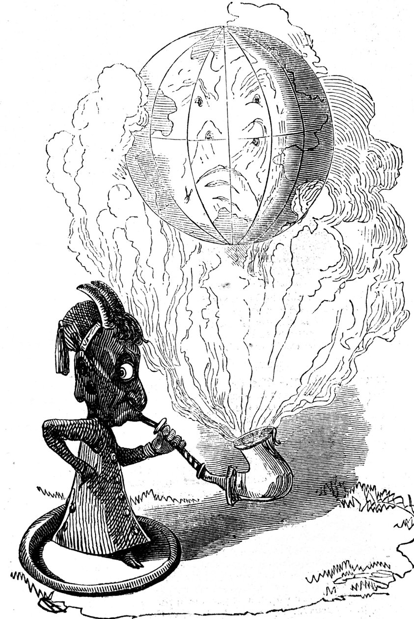 Anti-tabak cartoon door Alfred Crowquill