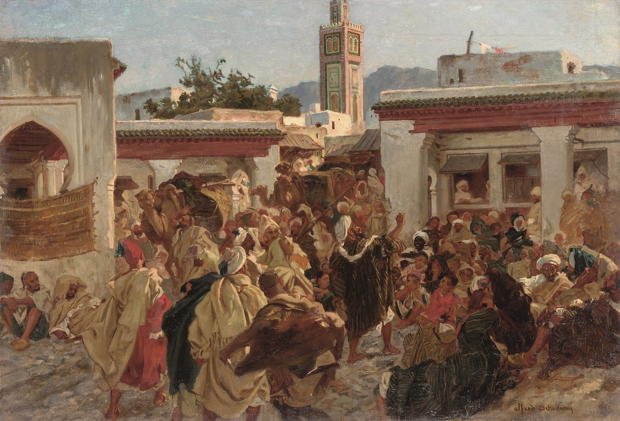 Marokkaanse Straatscène door Alfred Dehodencq