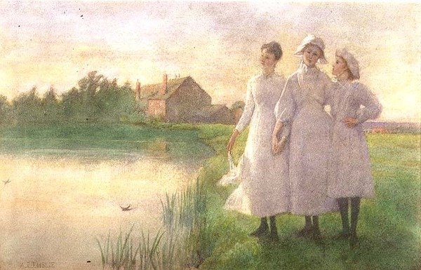 De Dochters van de Molenaar door Alfred Edward Emslie