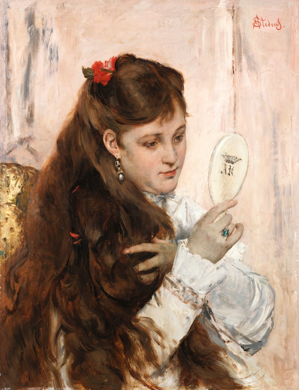 La Toilette door Alfred Emile Stevens