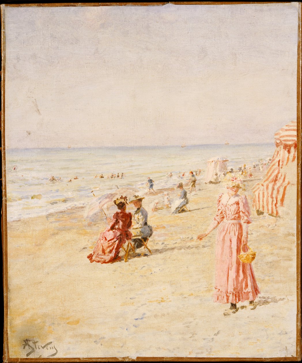 Het Strand, Oostende door Alfred Emile Stevens