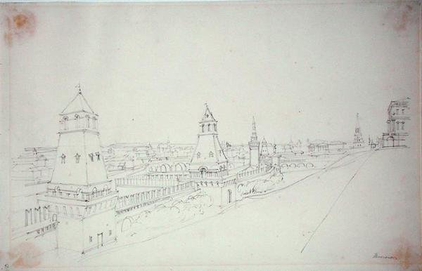 Moskou, 1827 door Alfred Gomersal Vickers